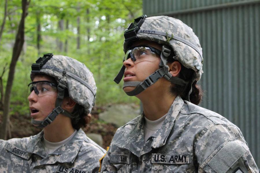 Regis Alumni, Jess Lewis, at Army Basic Training with her squad mates