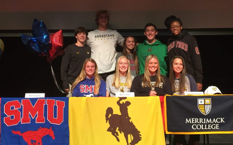 Nine Regis Jesuit Seniors Commit to Colleges on National Signing Day