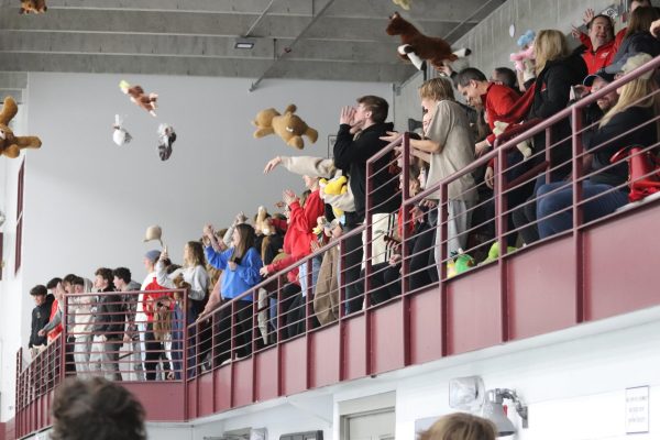 The crowd goes wild as Regis Jesuit scores the first goal of the 2023-2024 CHSAA season.