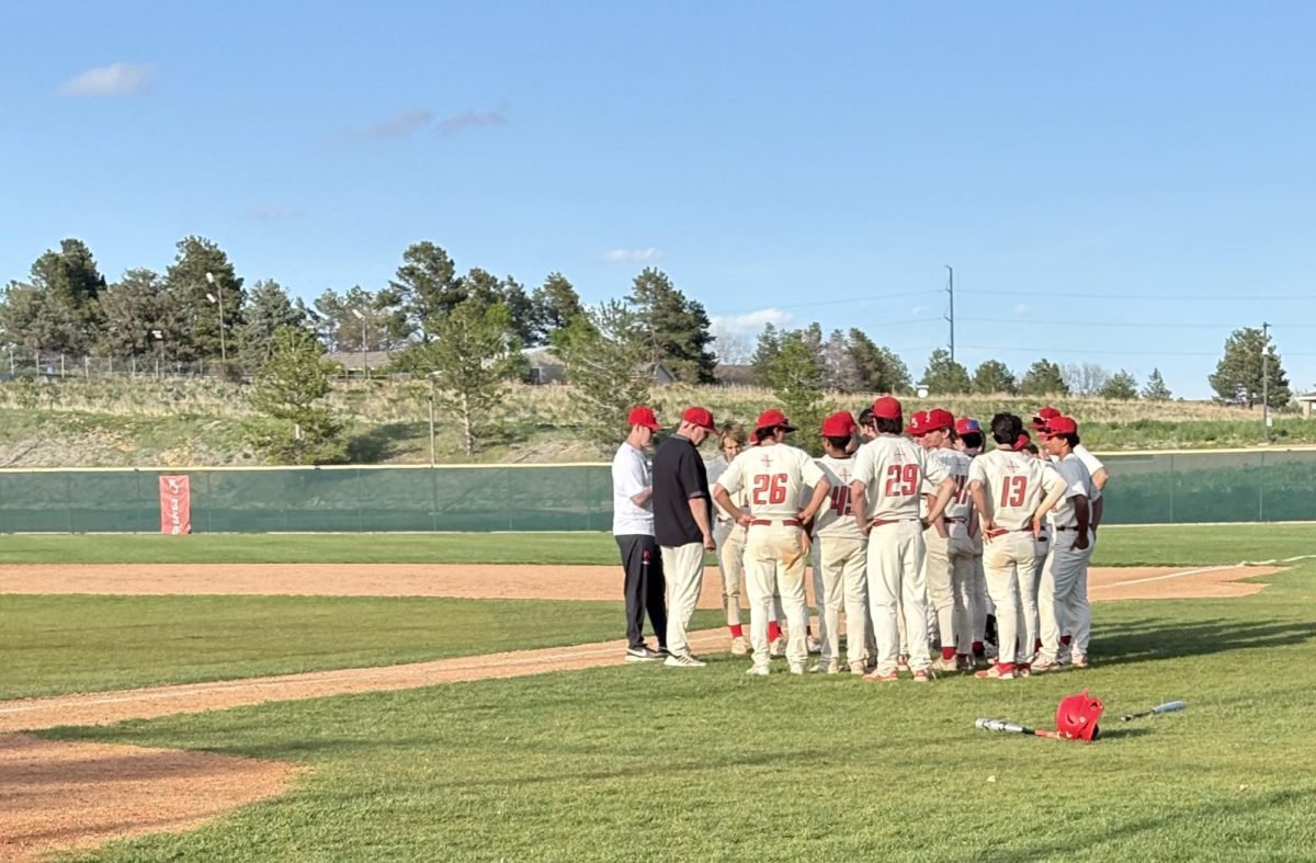 JV team huddle after the game