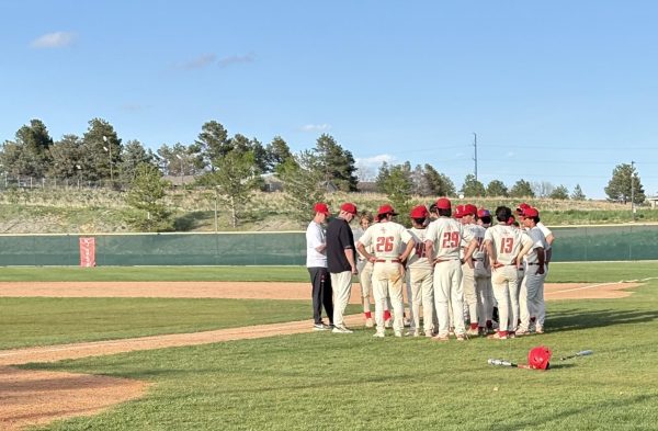 JV team huddle after the game
